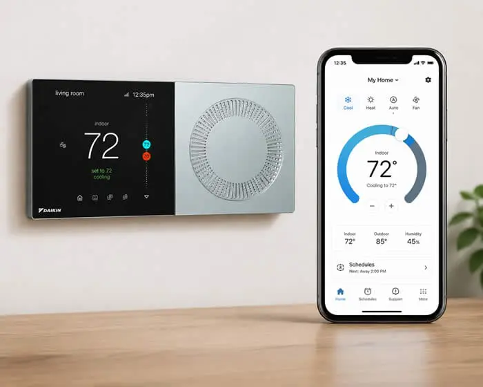 Daikin smart thermostat and mobile comfort controls for Thurston County homes